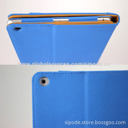 Leather cases for iPad Air/iPad 5, PU leather material, multifunction standing and folding